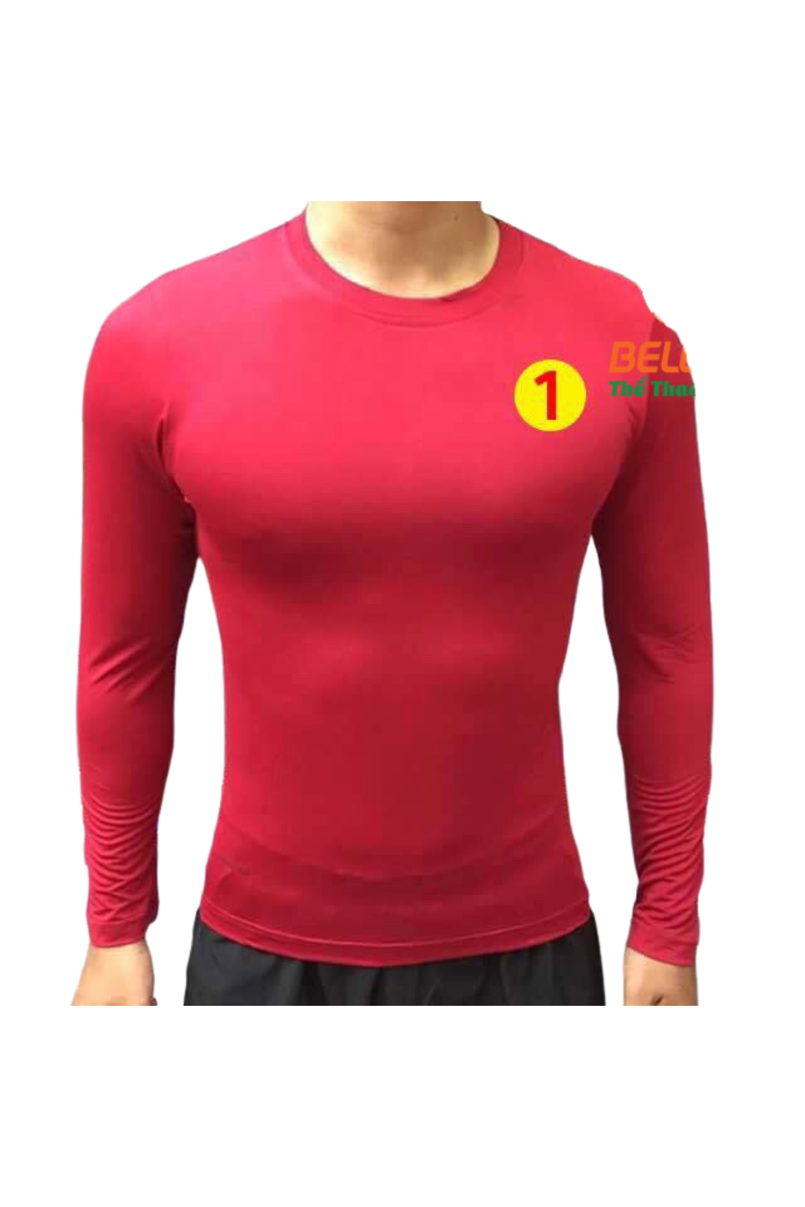 Áo Lót Body Bóng đá Cao Cấp Thun Thái Co Giãn 4 chiều Màu Đỏ Số 1