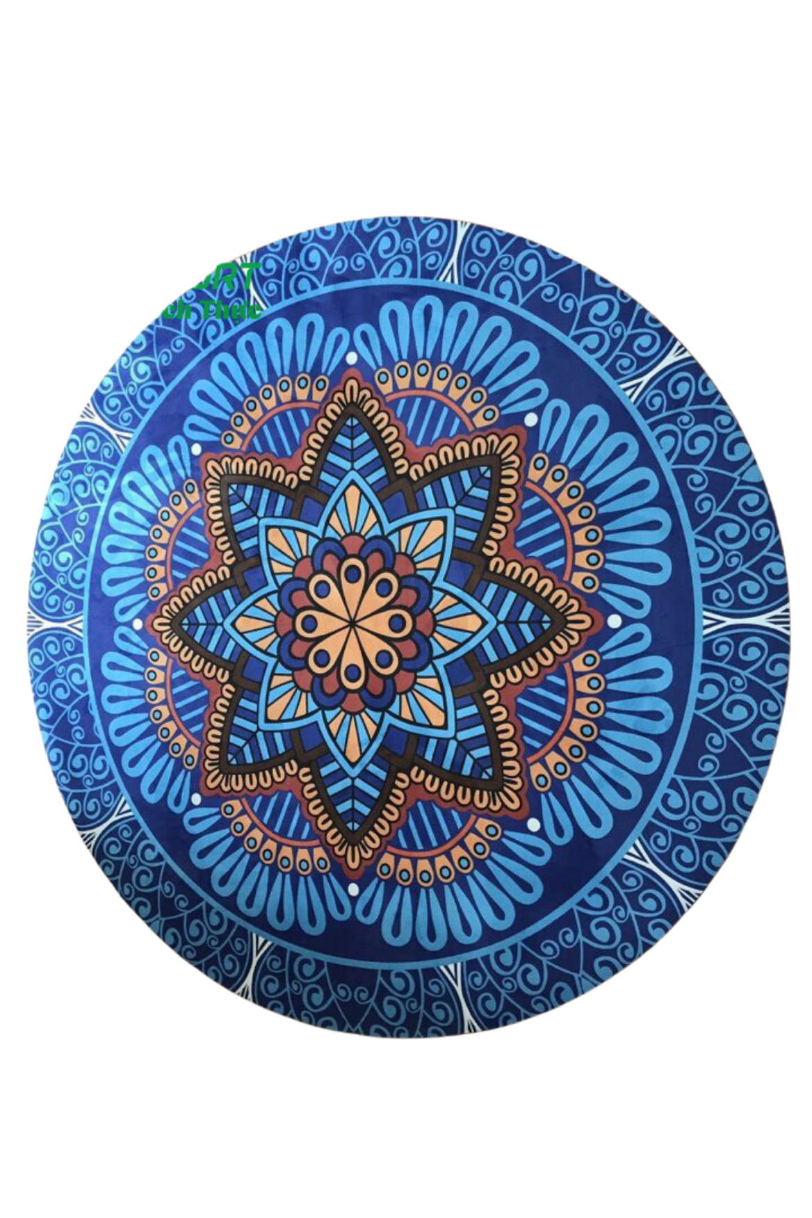 Thảm tập yoga tròn 140cm mặt trên nỉ mặt dưới cao su cao cấp TRT01