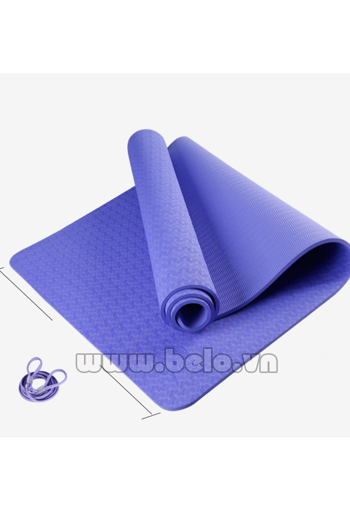 Thảm tập yoga  TY208 1 lớp màu xanh da trời chính hãng