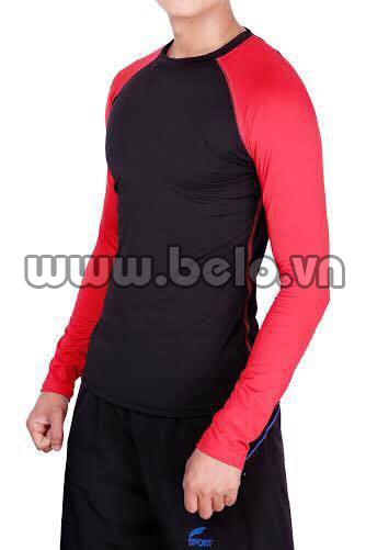 Áo lót body thể thao cao cấp màu đen đỏ AL007
