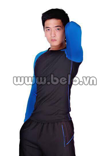 Áo lót body thể thao cao cấp màu đen xanh AL009