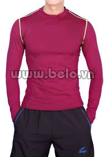 Áo lót body thể thao cao cấp màu  đỏ  mận AL0011