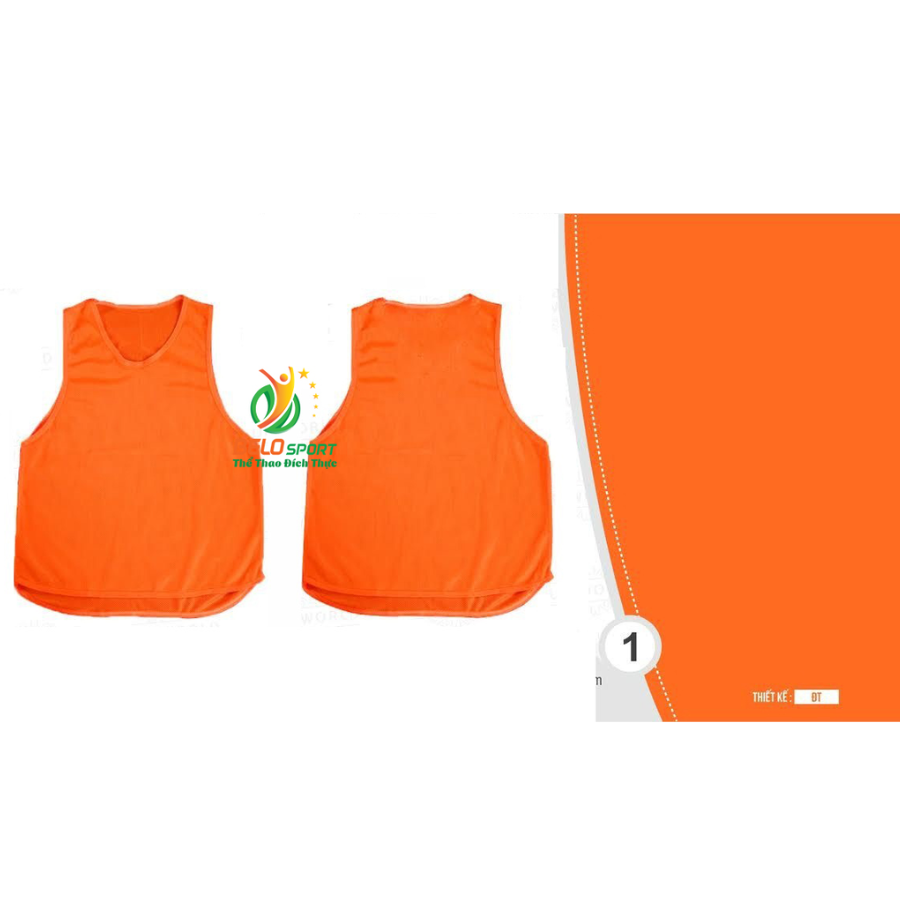 Áo lưới team building, áo tập bóng đá cao cấp màu cam
