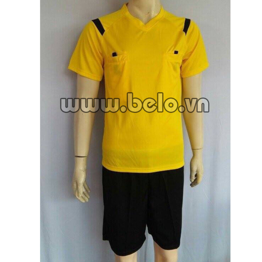 Bộ quần áo trọng tài màu vàng