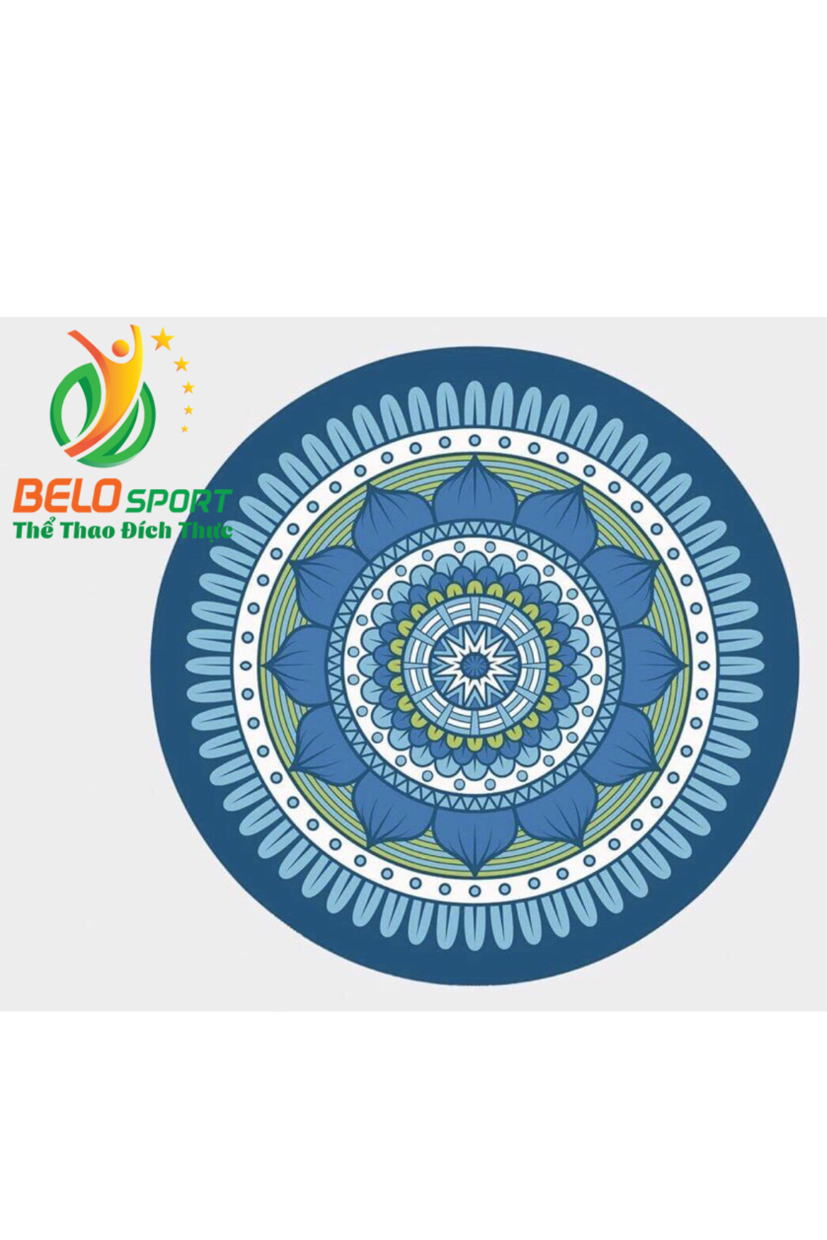 Thảm tập yoga tròn 140cm mặt trên nỉ mặt dưới cao su cao cấp TRT03