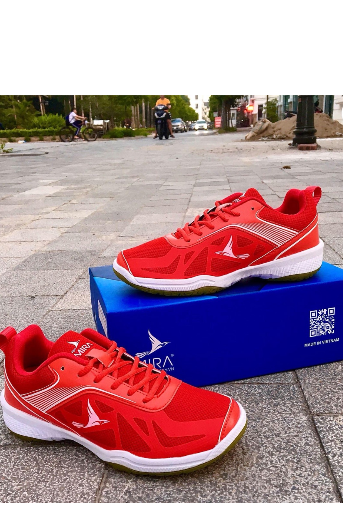 Giày bóng chuyền cầu lông Mira 19.1 màu đỏ