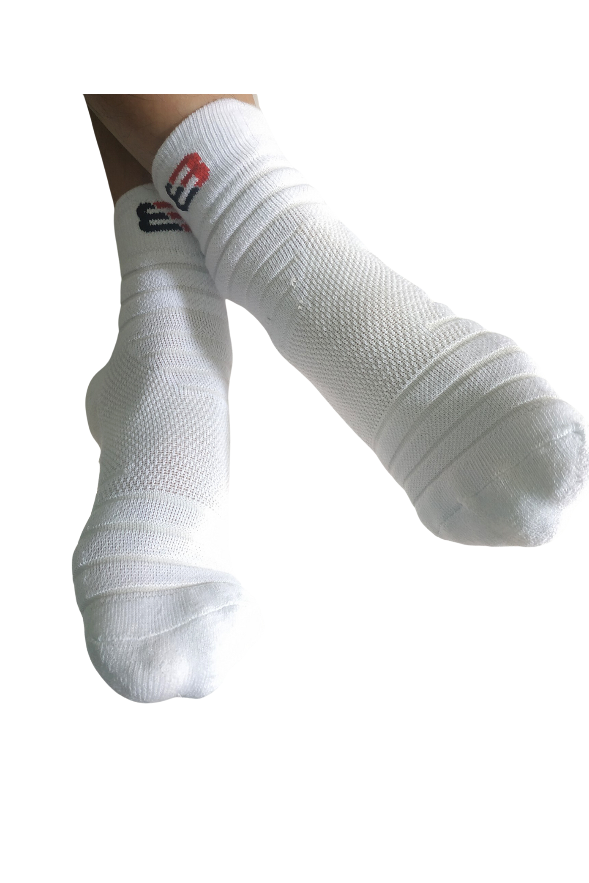 Tất bóng đá con sâu, tất bóng chuyền, tất cầu lông màu trắng