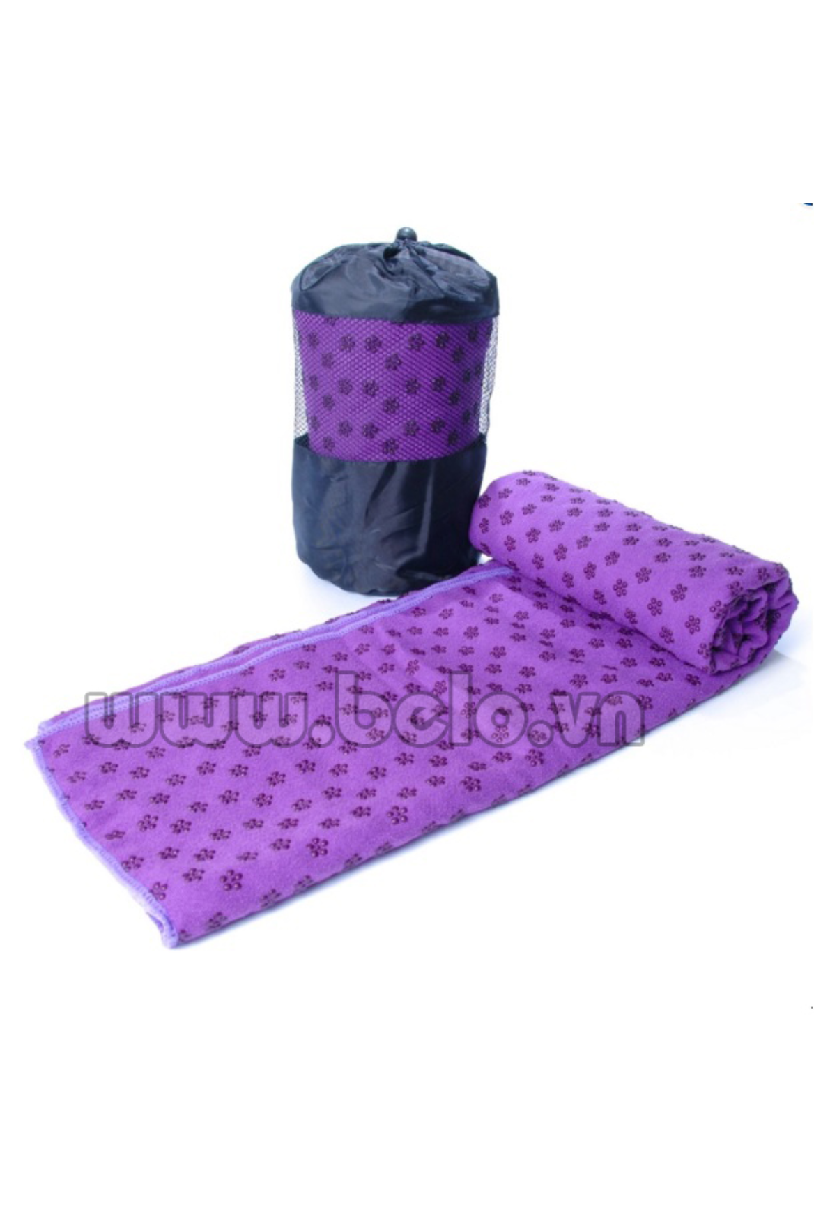 Khăn tập Yoga cao su cao cấp màu tím