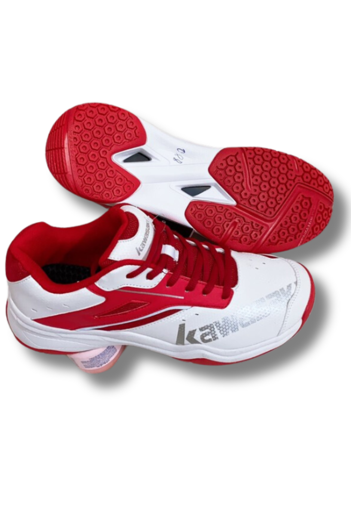 Giày cầu lông, bóng chuyền Kawasaki nam nữ [ Full Box] chính hãng mã K088 màu Trắng Đỏ