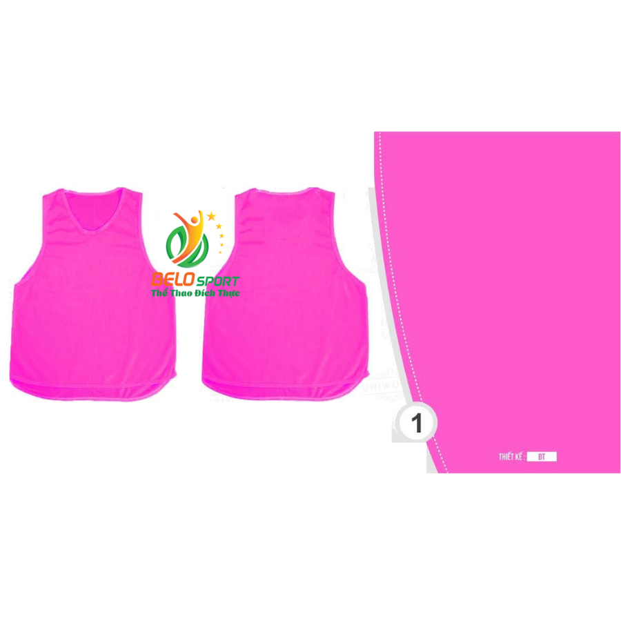 Áo lưới team building, áo tập bóng đá cao cấp màu hồng