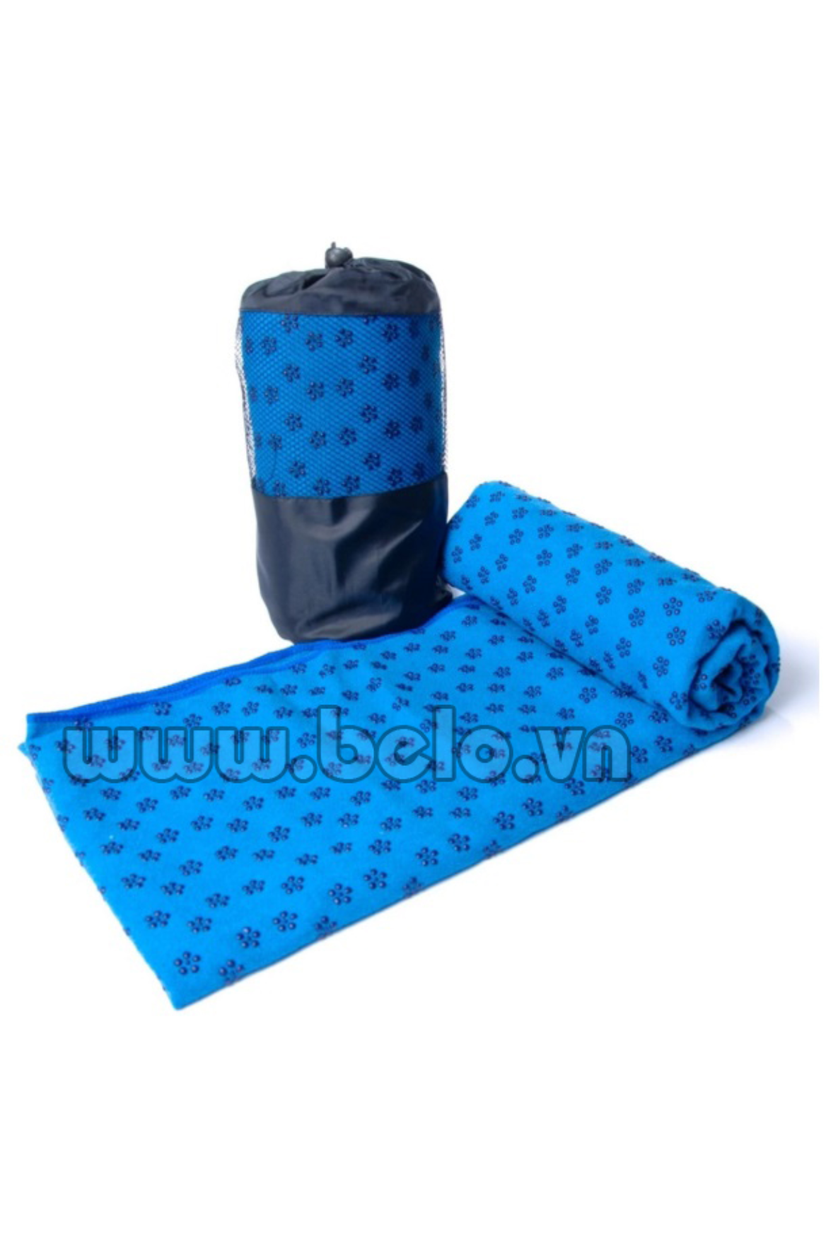 Khăn tập Yoga cao su cao cấp màu xanh dương.