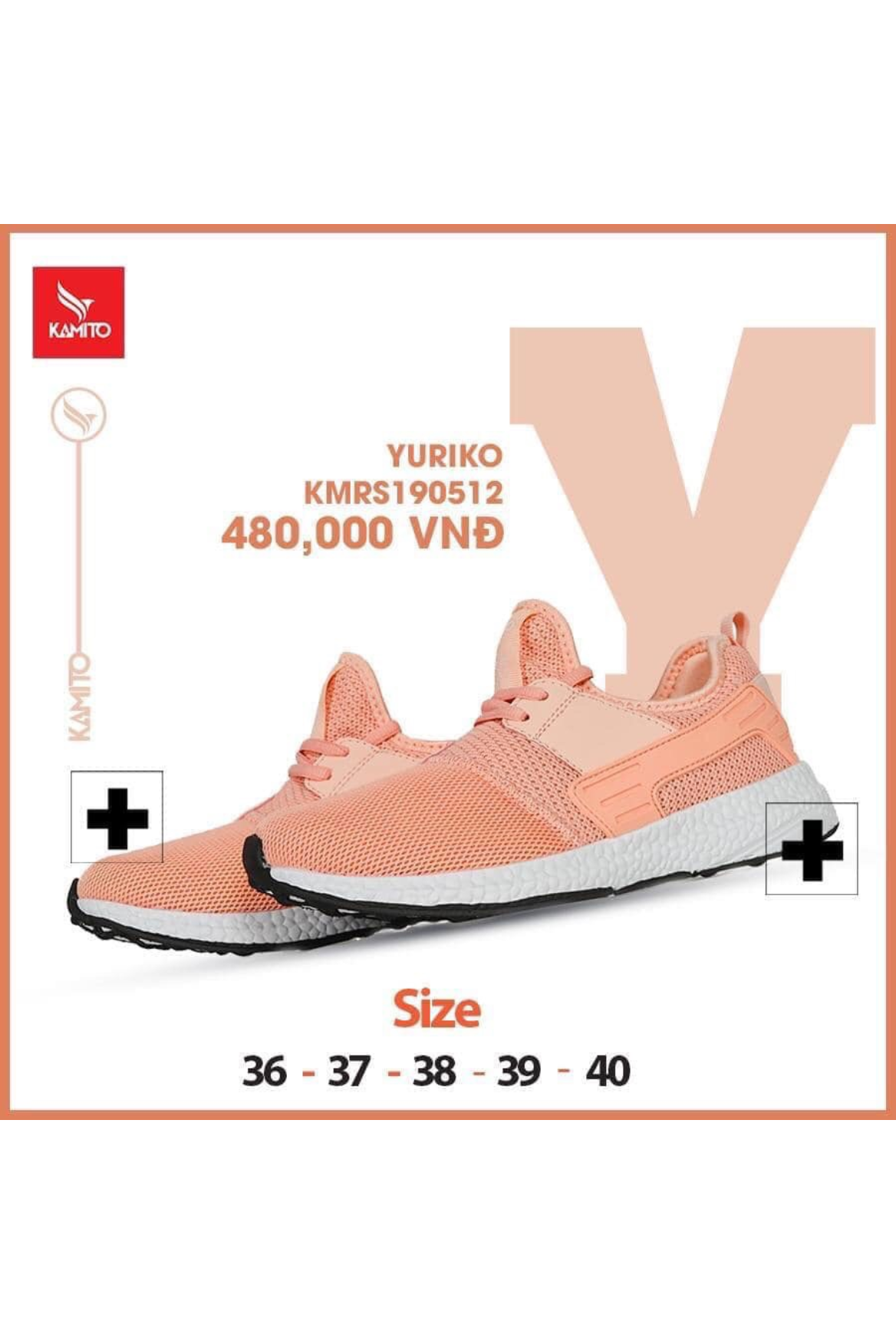 Giày chạy bộ Kamito Yuriko KMRS 190512 chính hãng màu hồng