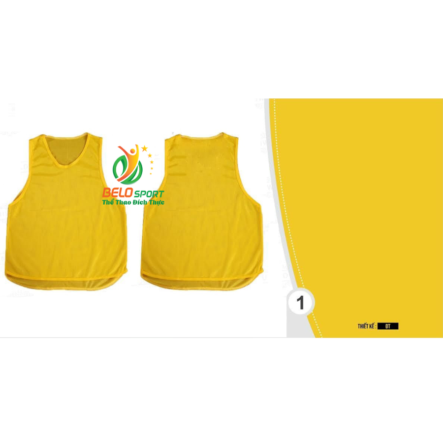 Áo lưới team building, áo tập bóng đá cao cấp màu vàng đậm