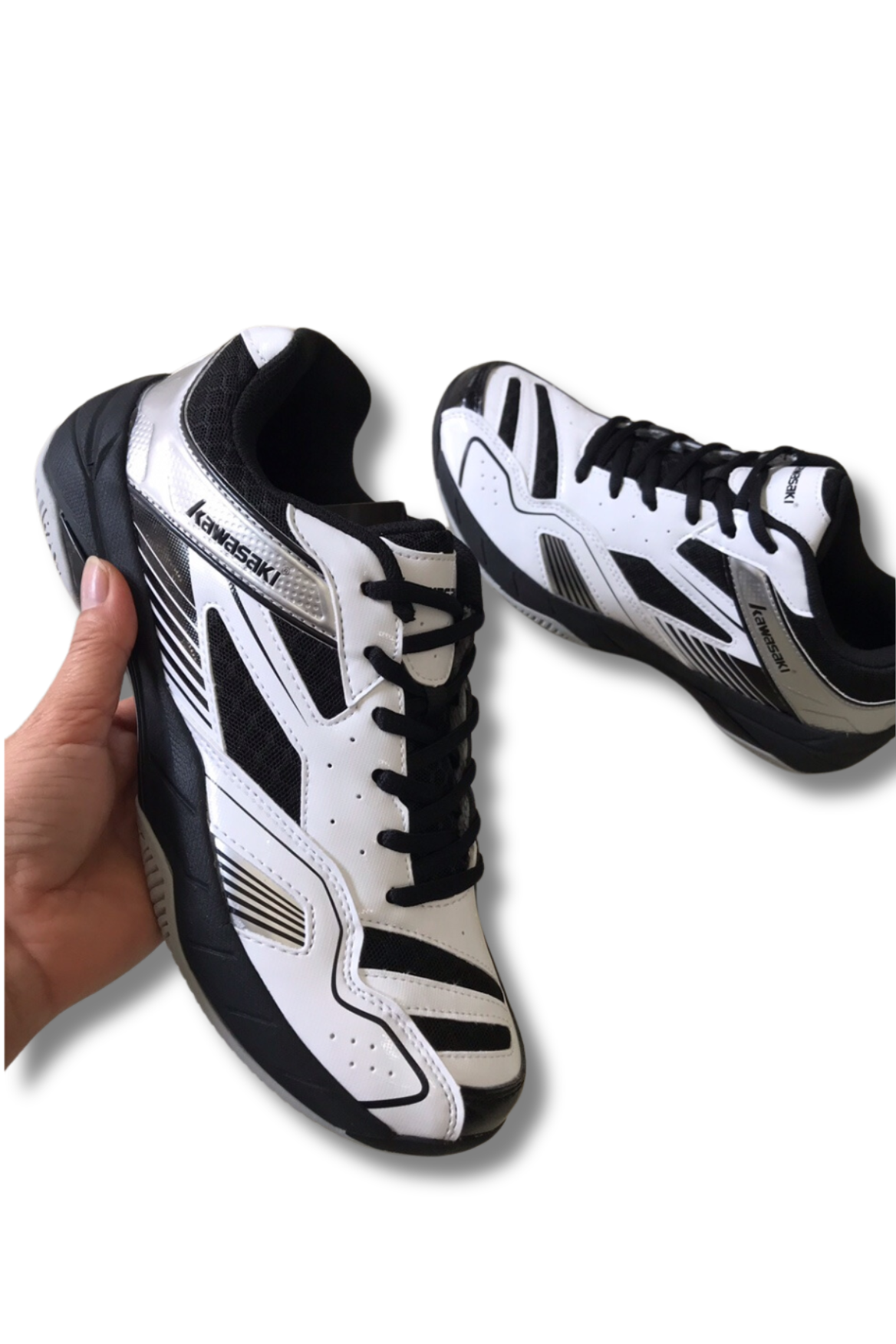 Giày bóng chuyền cầu lông Kawasaki K159 màu trắng