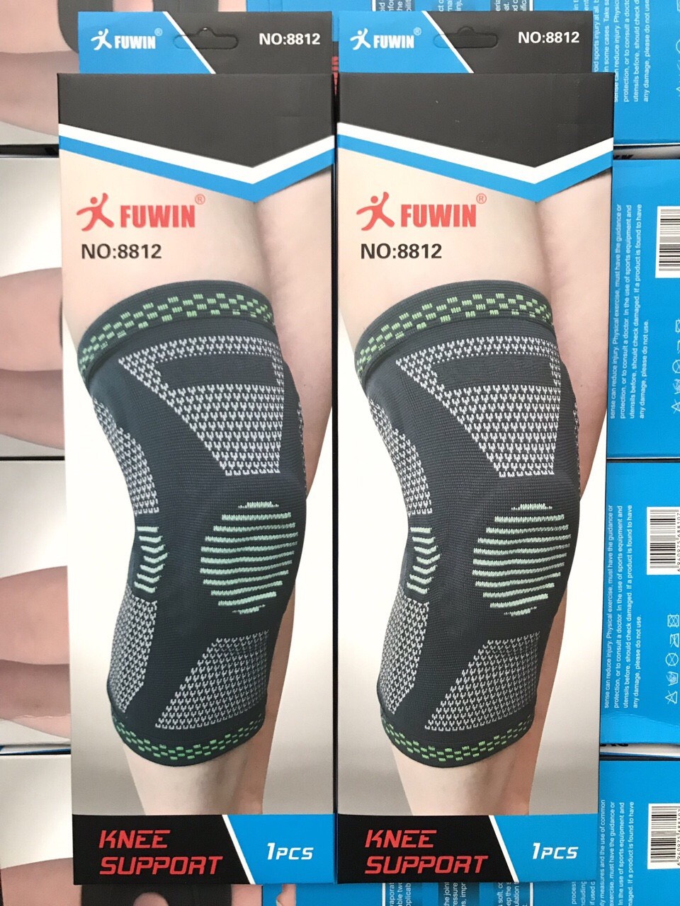 Bọc gối silicon Fuwin chính hãng họa tiết màu xanh lá