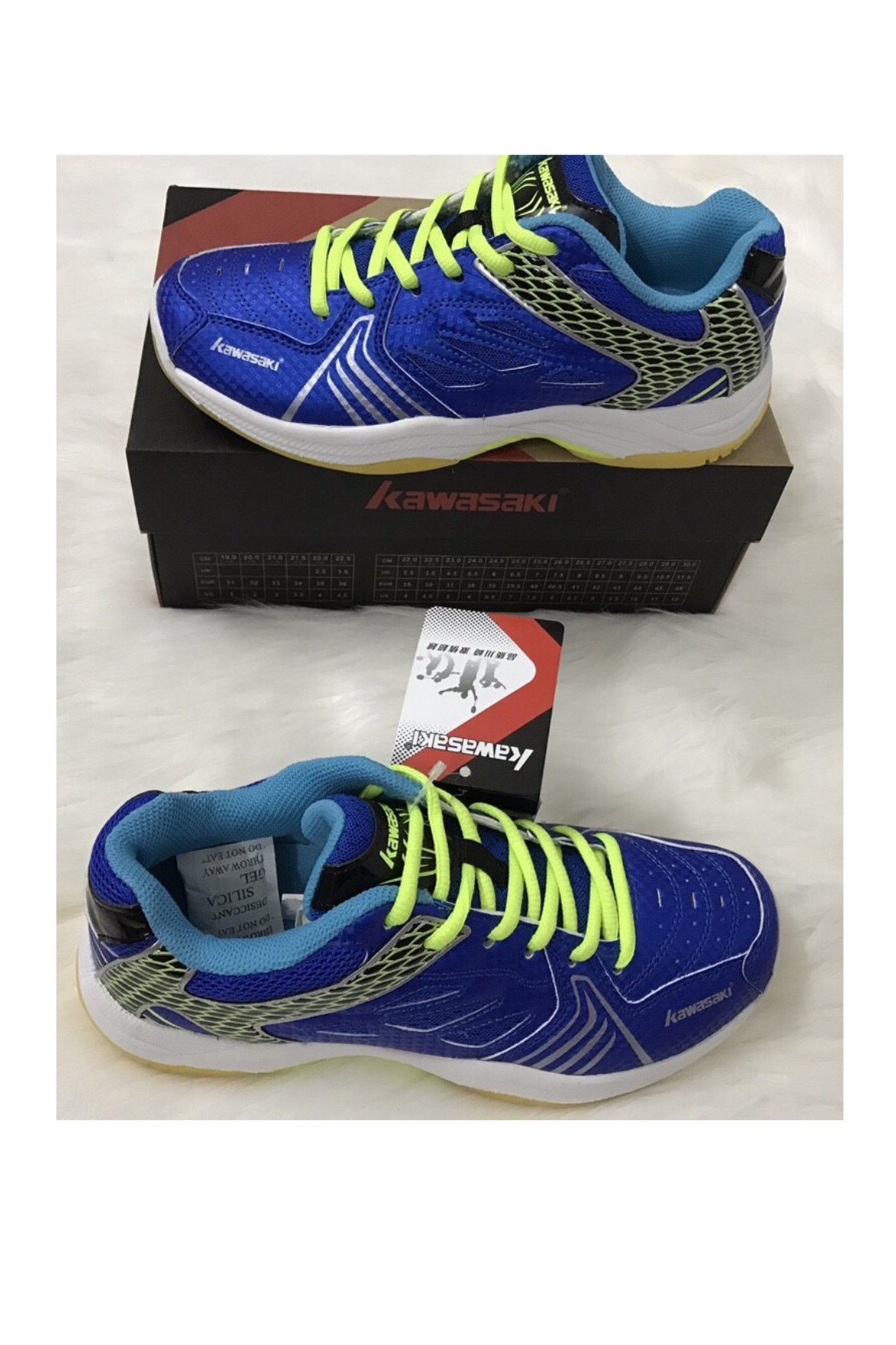 Giày bóng chuyền, cầu lông Kawasaki K071 màu xanh biển chính hãng