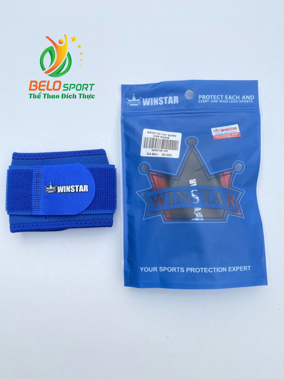 Băng cổ tay quấn Winstar WS236 màu xanh dương chính hãng