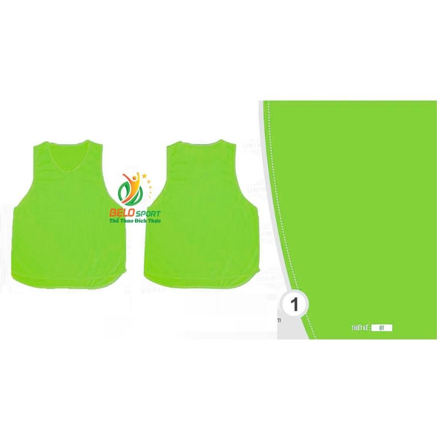 Áo lưới team building, áo tập bóng đá cao cấp màu xanh chuối