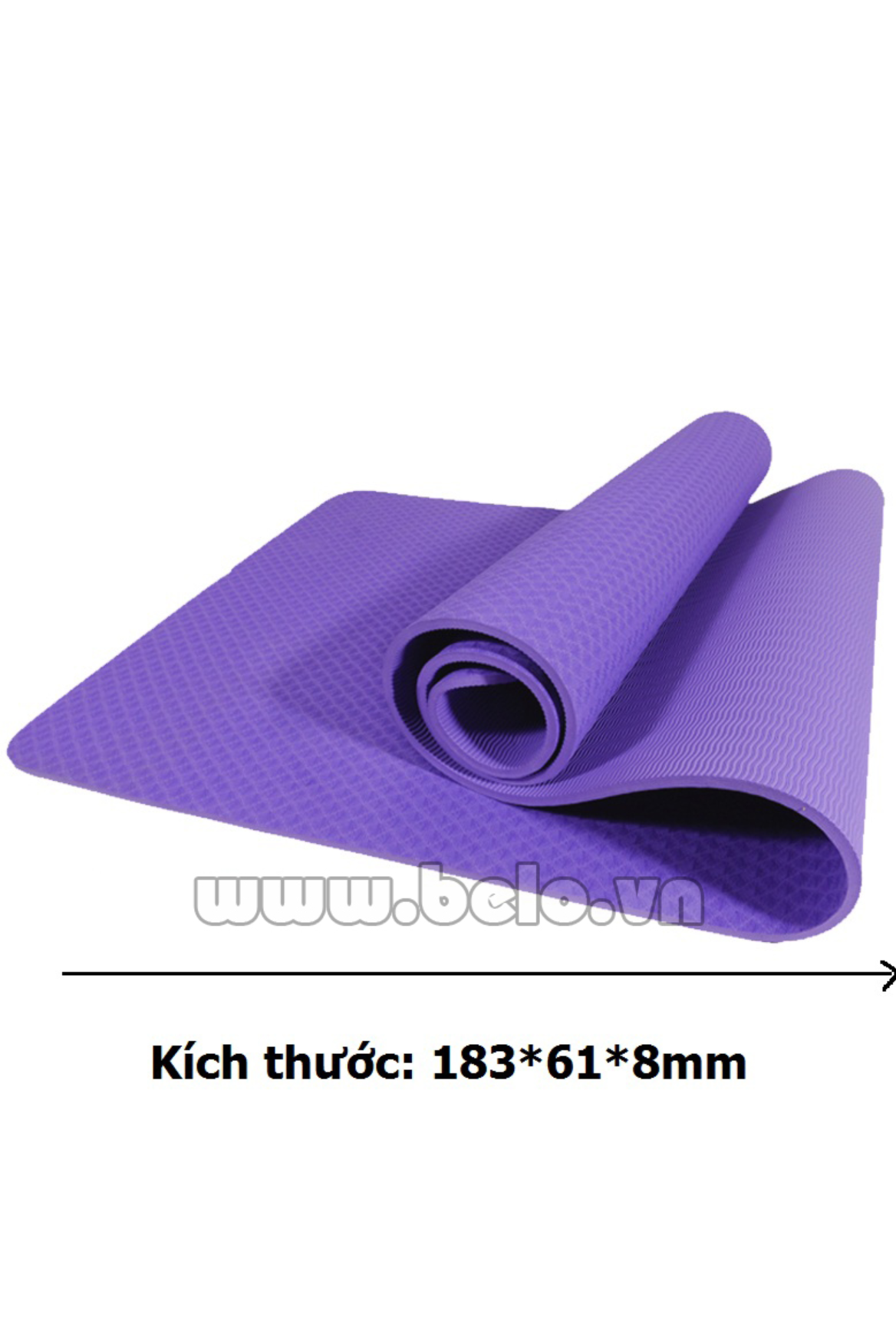 Thảm tập yoga  TY205 1 lớp màu tím nhạt chính hãng