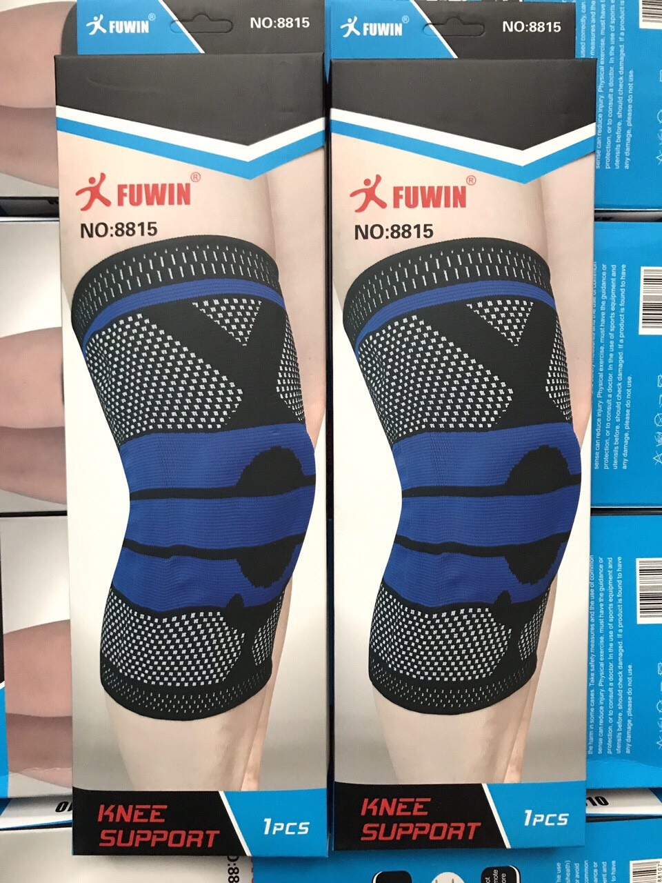 Bọc gối silicon Fuwin chính hãng họa tiết màu xanh dương