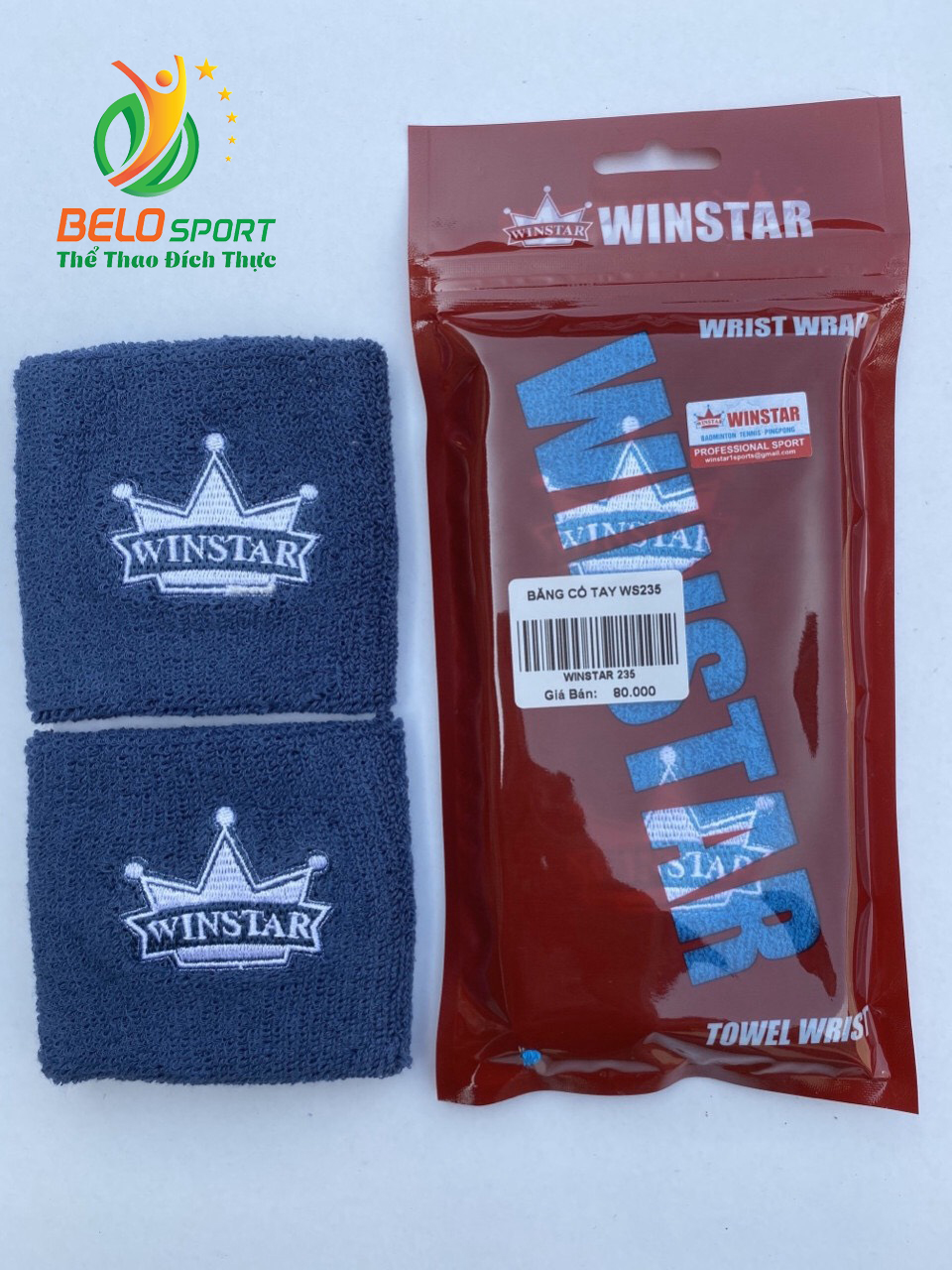 Băng cổ tay Winstar Ws235 màu tím than chính hãng