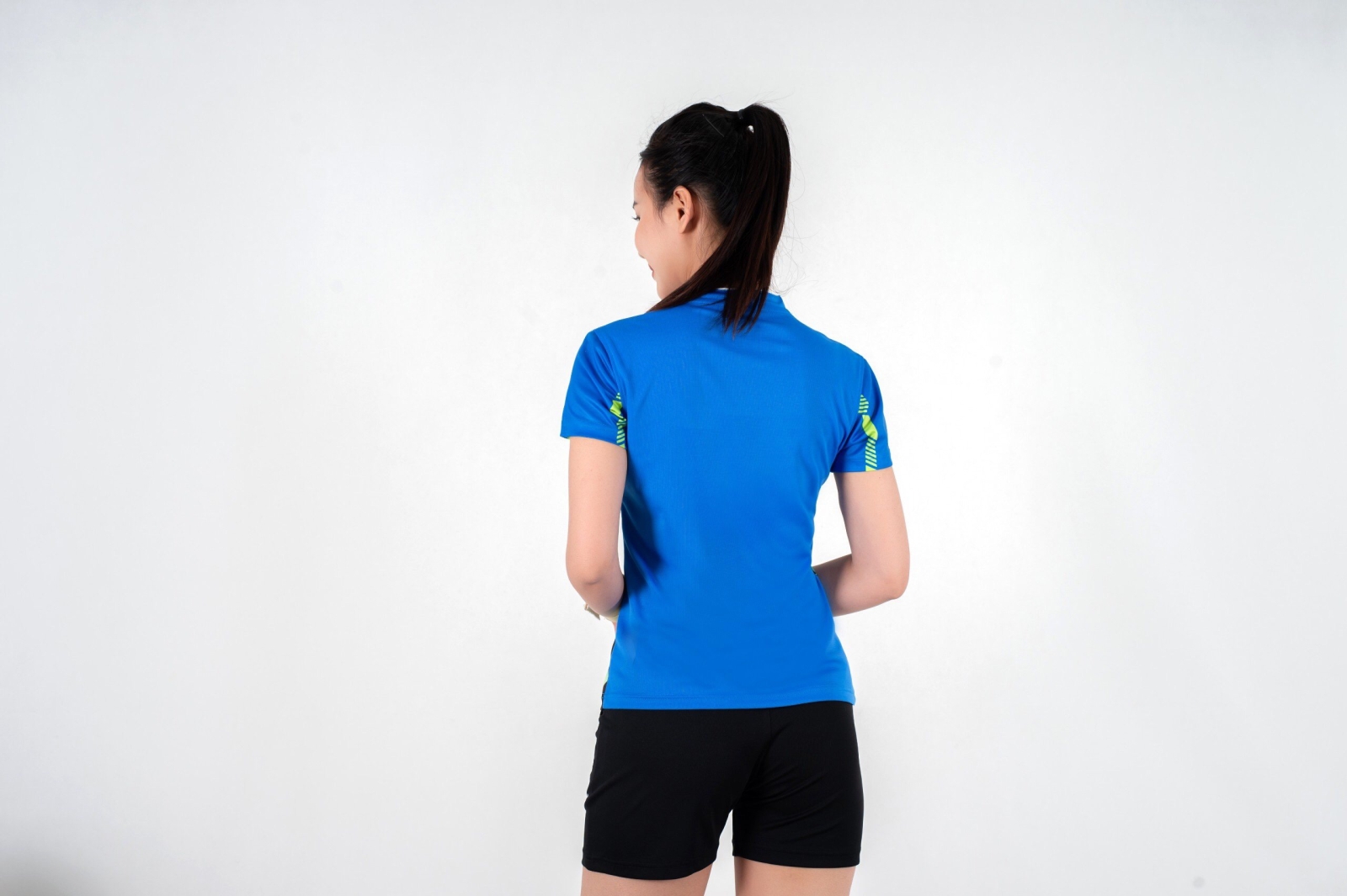 Áo cầu lông & bóng chuyền Nữ Hiwing Super 1 màu Xanh Da