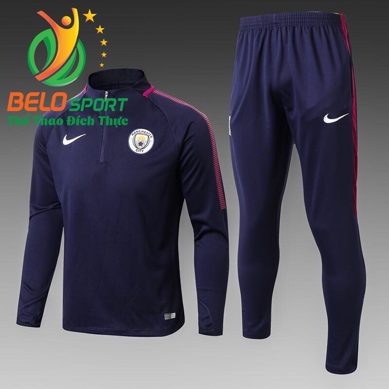 bộ nỉ mùa đông Mancity cao cấp 2018 màu tím than