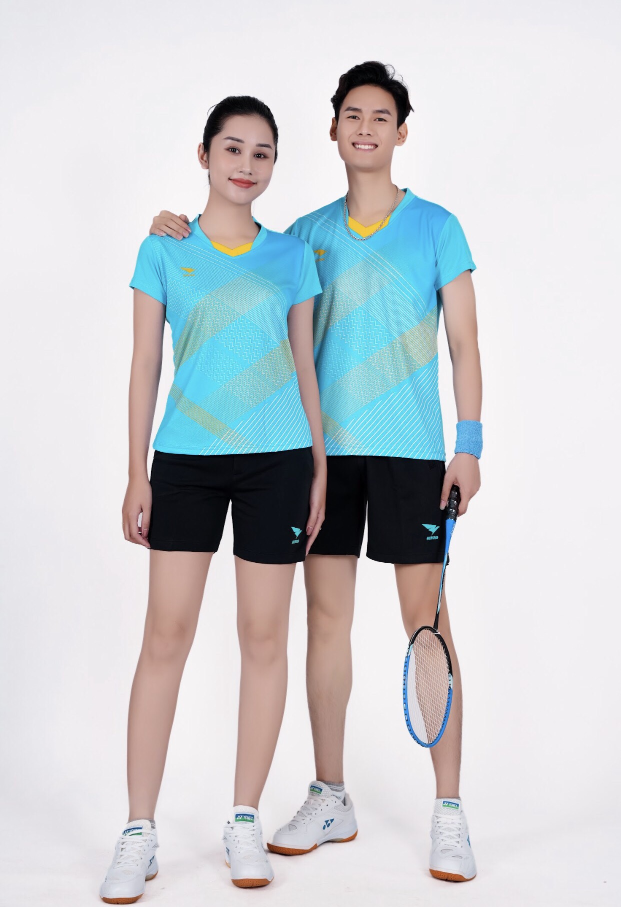 Áo CẦU LÔNG Nữ Hiwing HA2 chính hãng – MÀU XANH