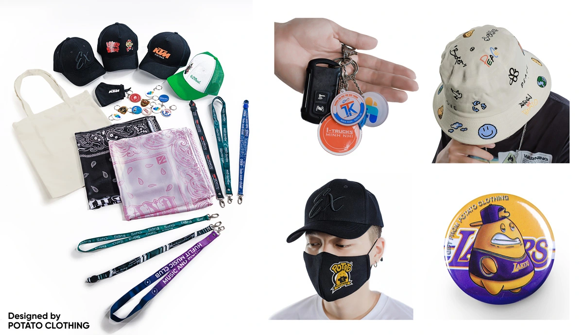 Mũ, móc khóa khăn và phụ kiện khác