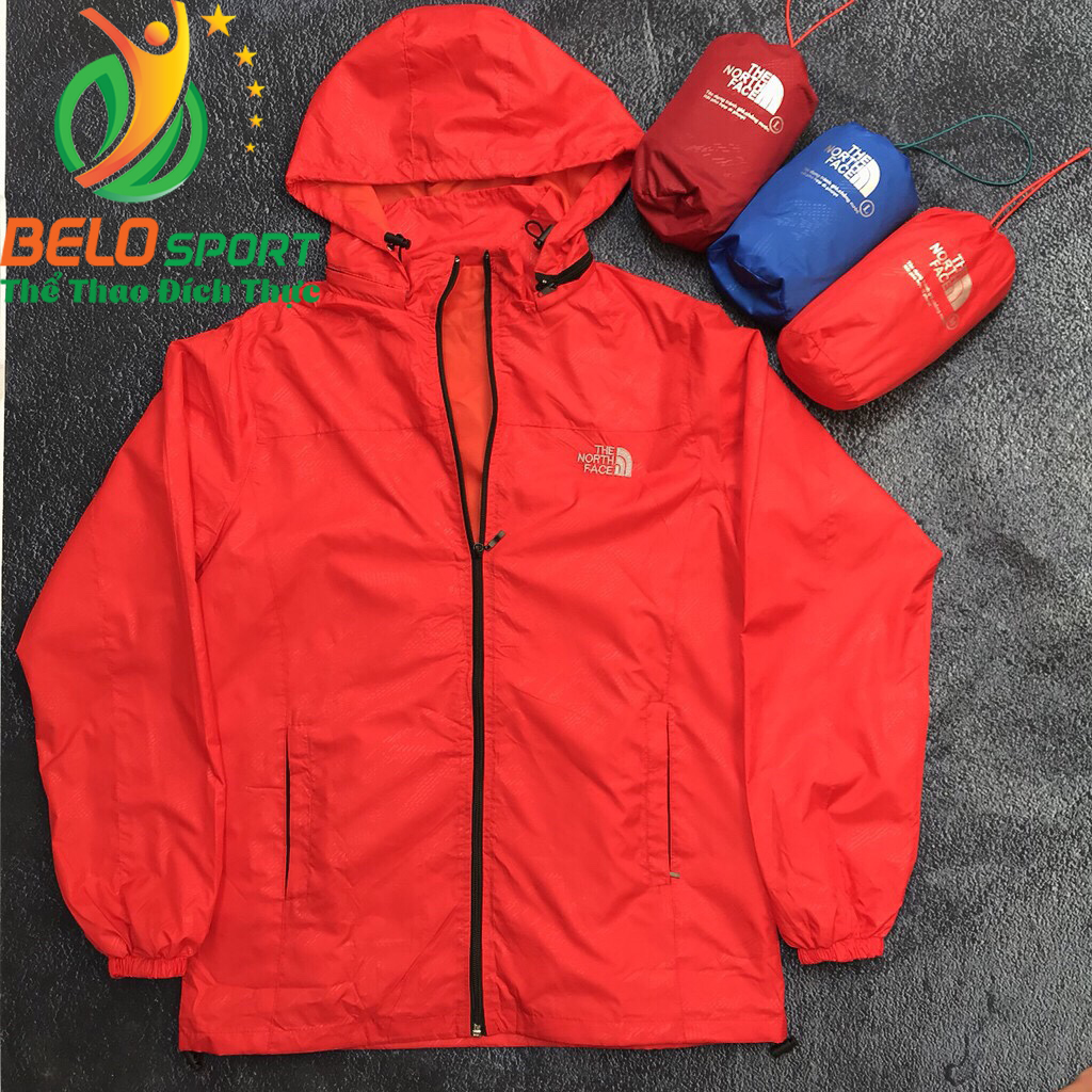 Áo khoác gió 2 lớp cao cấp chống nước màu cam
