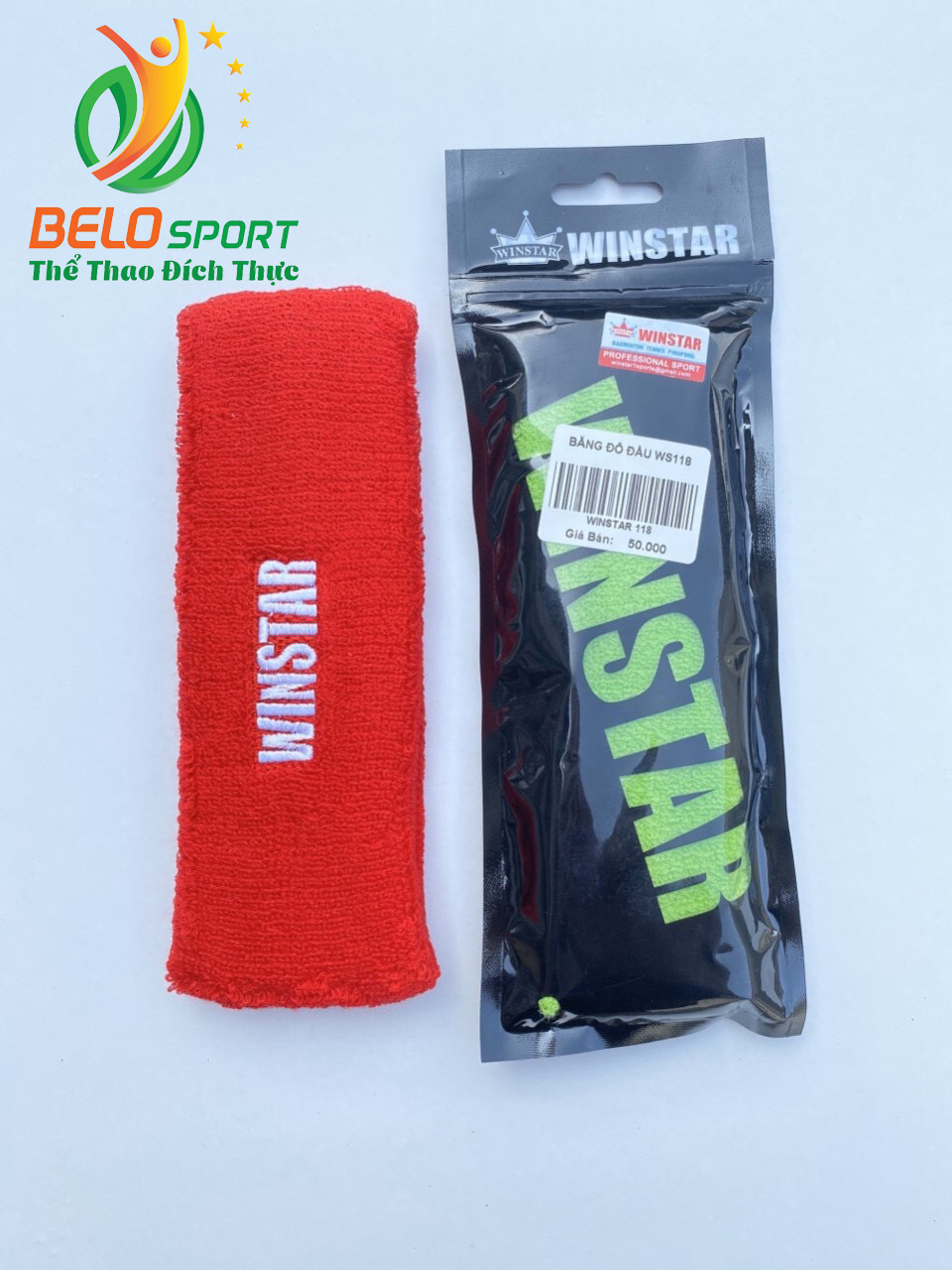 Băng đô thể thao, băng trán Winstar WS118 màu đỏ chính hãng