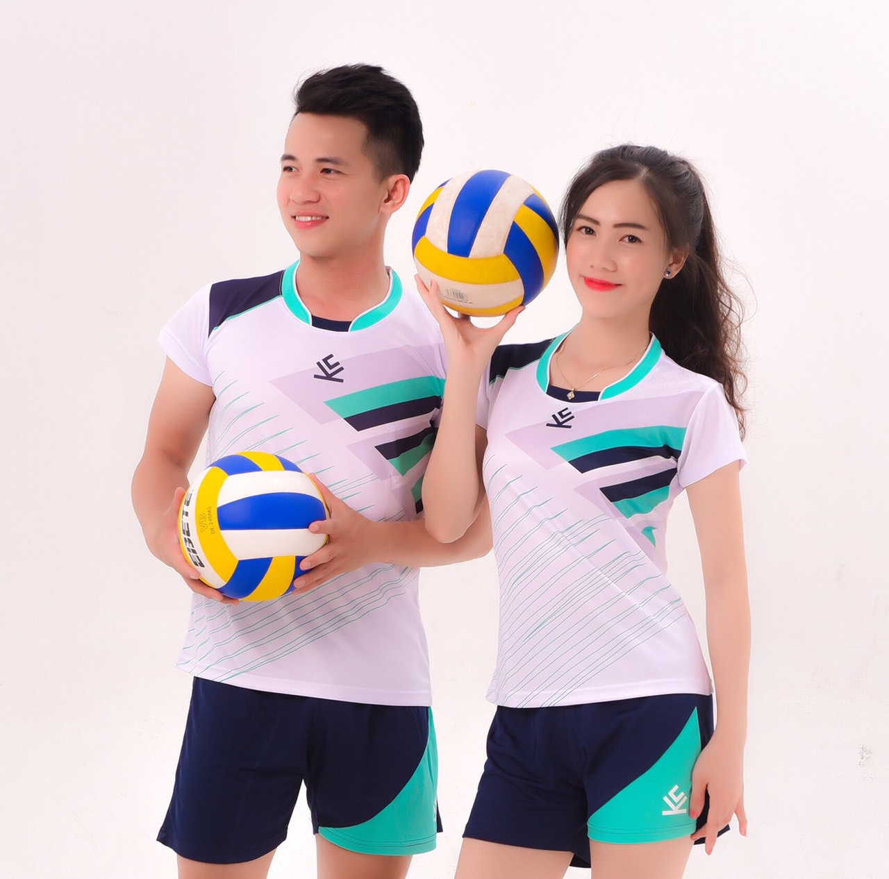 Áo bóng chuyền chính hãng KEPP  K2 - Nam / Nữ - Màu trắng