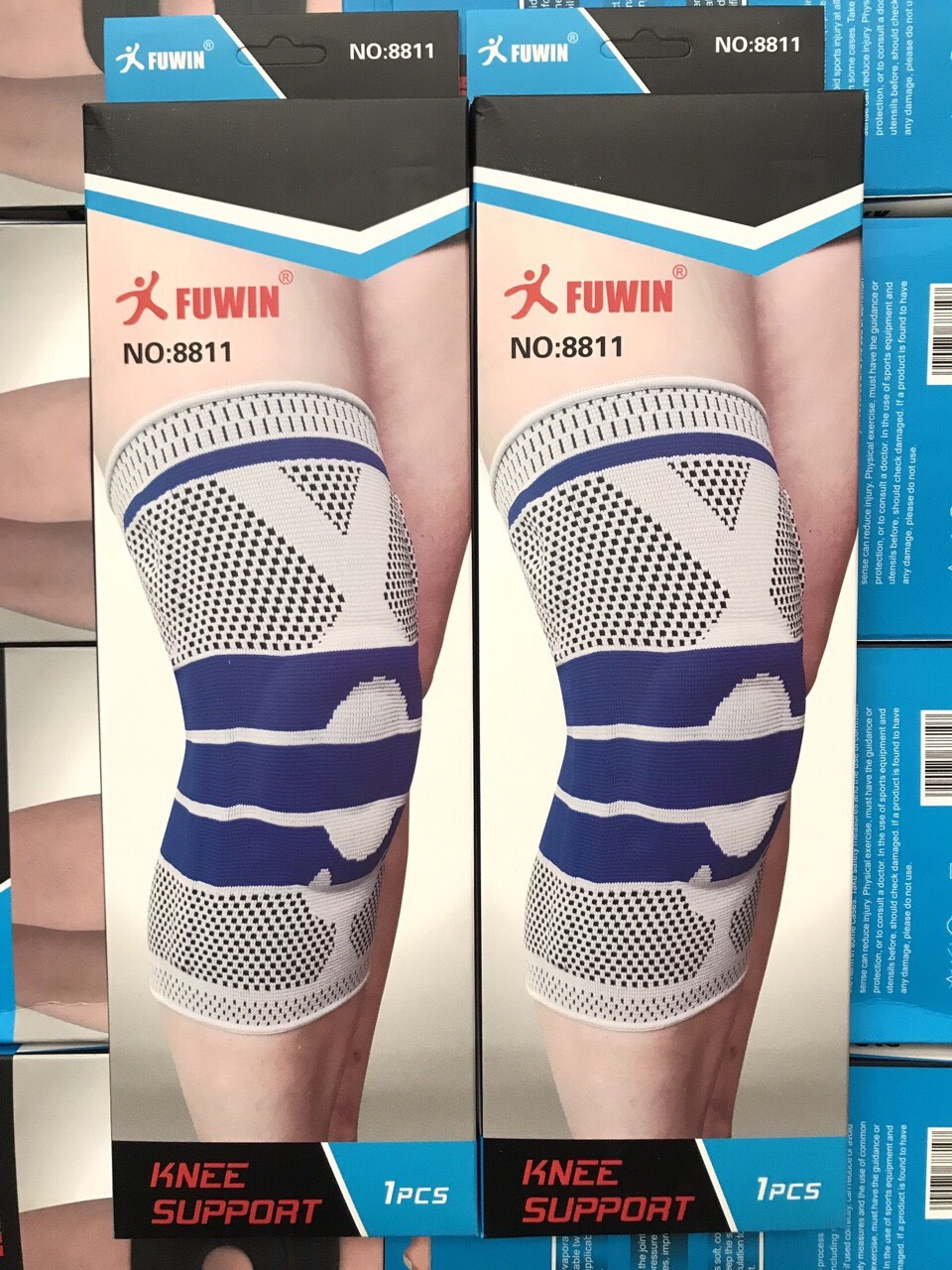 Bọc gối silicon Fuwin chính hãng họa tiết màu xanh ngọc