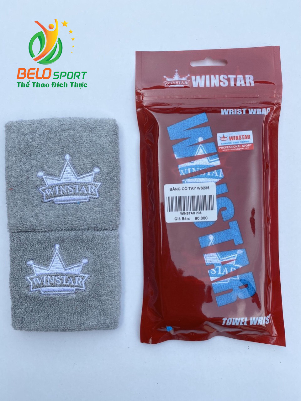 Băng cổ tay Winstar Ws235 màu xám chính hãng