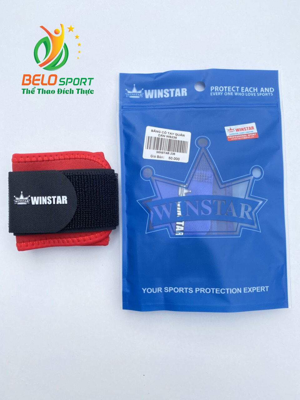 Băng cổ tay quấn Winstar WS236 màu đỏ chính hãng