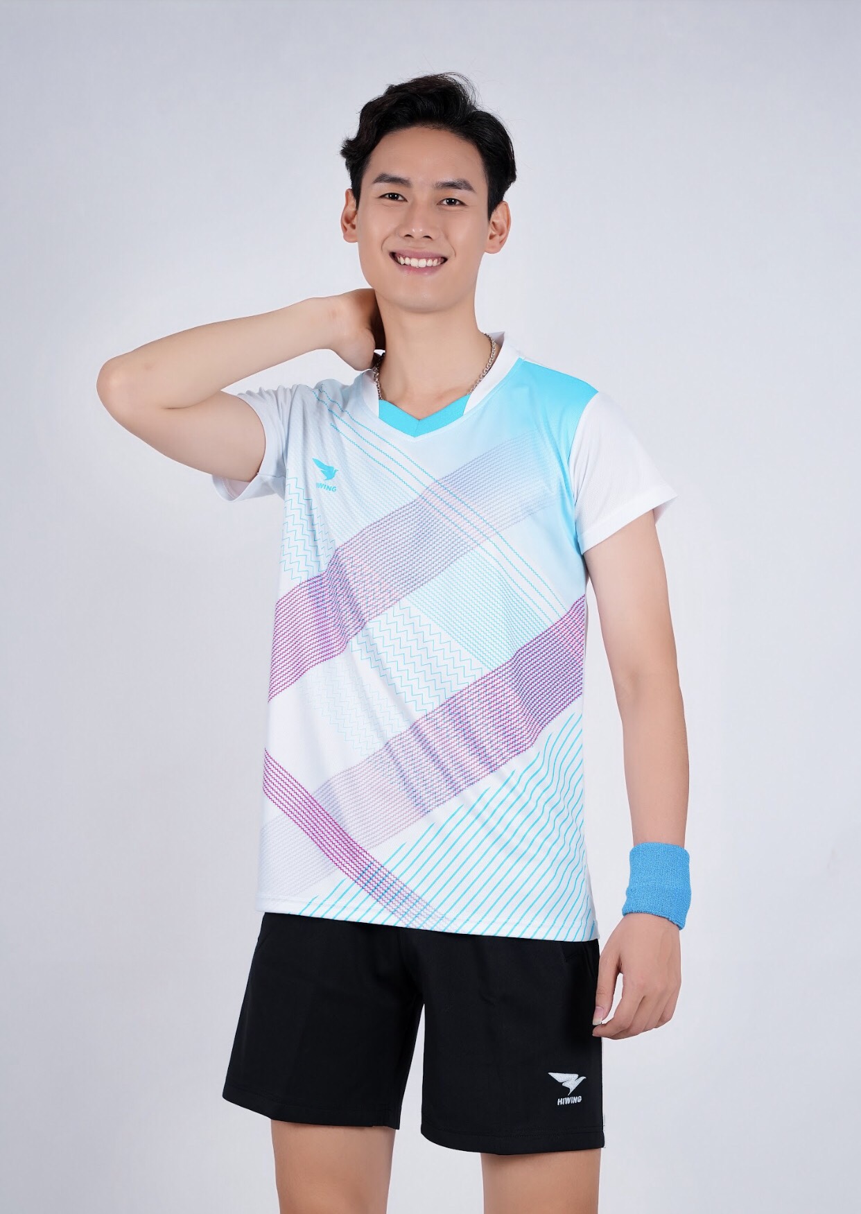 Áo CẦU LÔNG Nam Hiwing HA2 chính hãng – MÀU TRẮNG