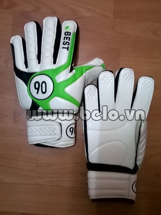 Găng tay thủ môn chính hãng Best 90 màu trắng pha xanh
