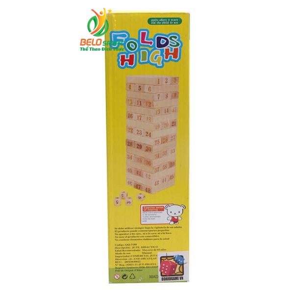 Đồ chơi Board Game BG1041 Rút gỗ Jenga số tại Belo