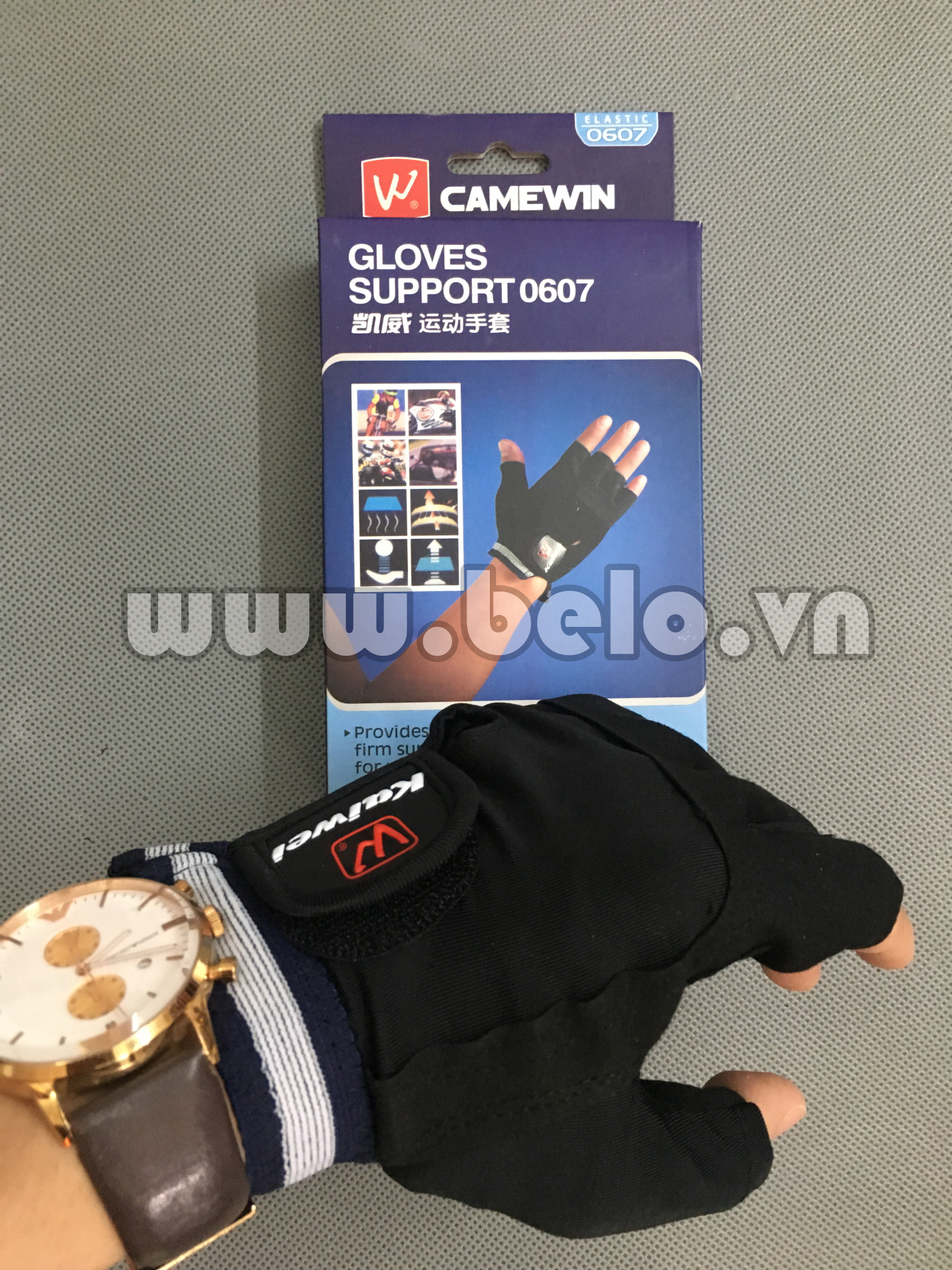 Găng tay tập tạ, găng tay tập gym Gloves support 0607