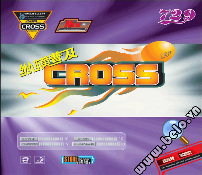 Mặt vợt bóng bàn 729-2 ngắn giá rẻ