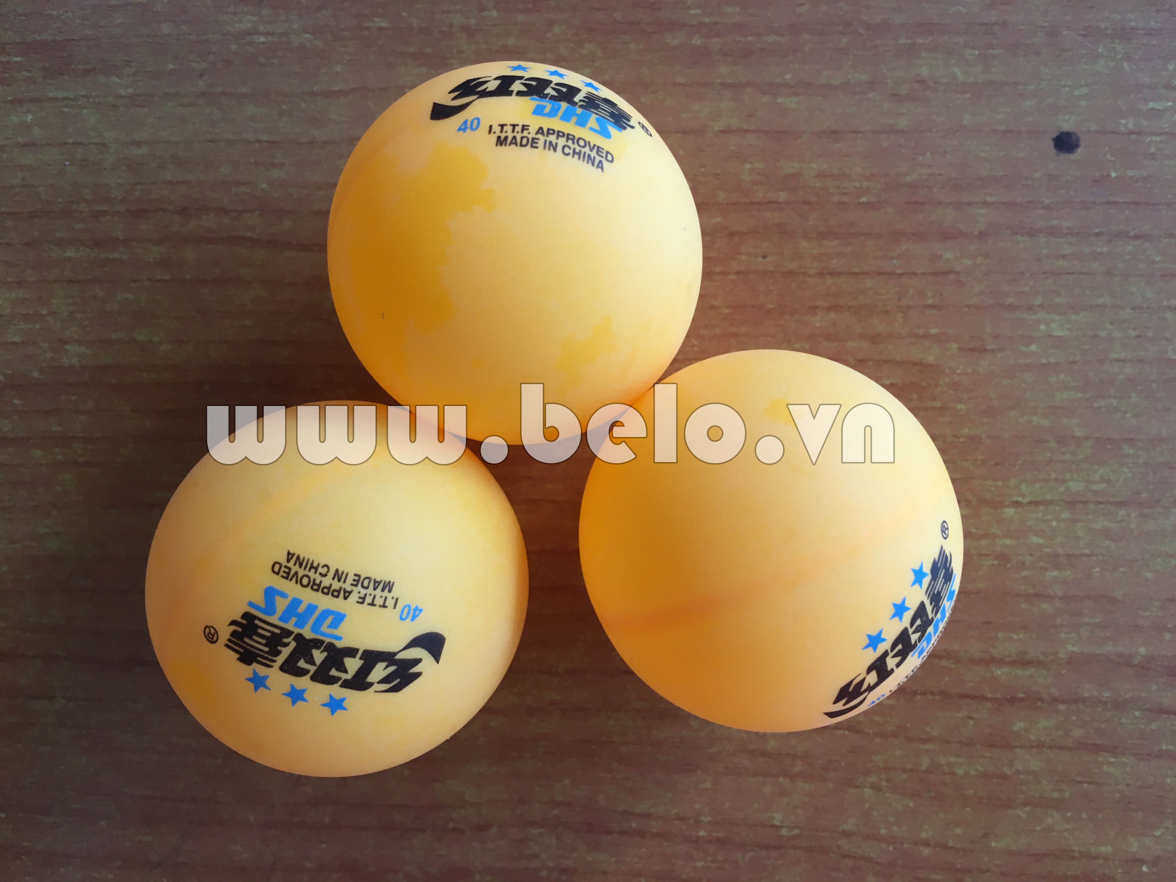 Hộp quả bóng bàn DHS 3 sao màu vàng tiêu chuẩn thi đấu