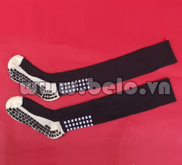 Tất bóng đá chống trơn dài màu đen chính hãng
