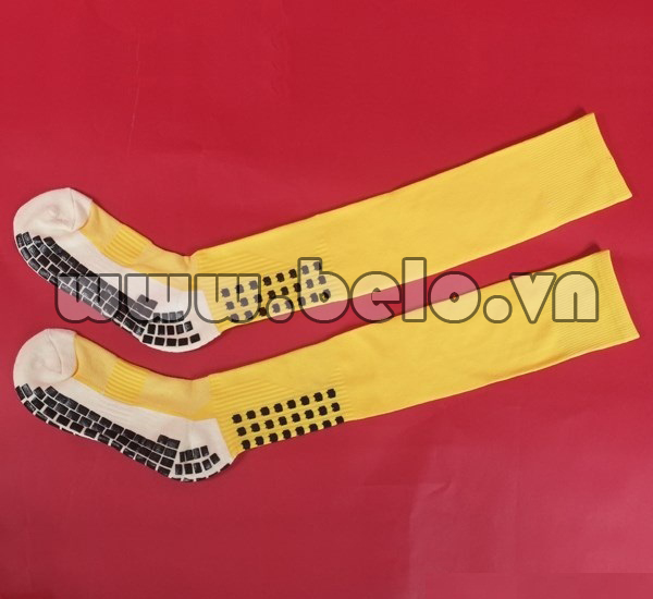 Tất bóng đá chống trơn dài màu vàng chính hãng