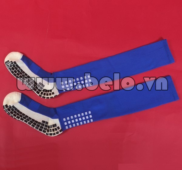 Tất bóng đá chống trơn dài màu xanh biển chính hãng