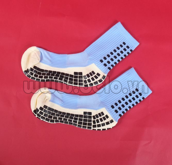 Tất bóng đá chống trơn trượt FOX xanh biển chính hãng