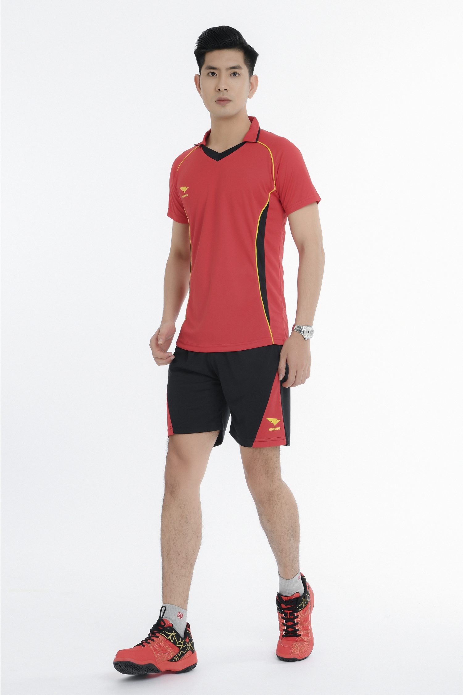 Áo bóng chuyền nam chính hãng Hiwing mã H1 màu đỏ