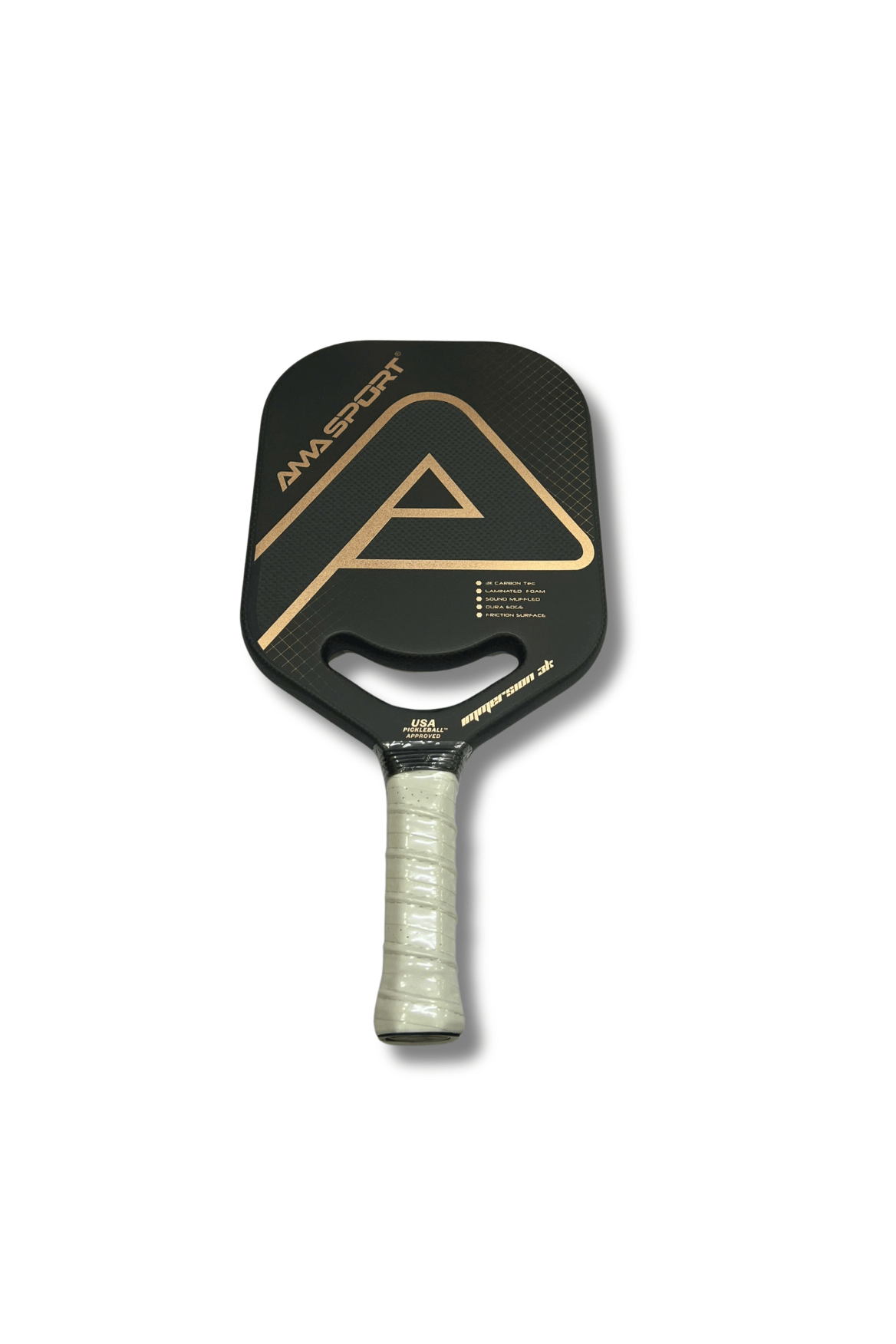 Vợt Pickleball chính hãng AMASPORTS - PPR 001 chất liệu sợi Carbon 3k Màu đen