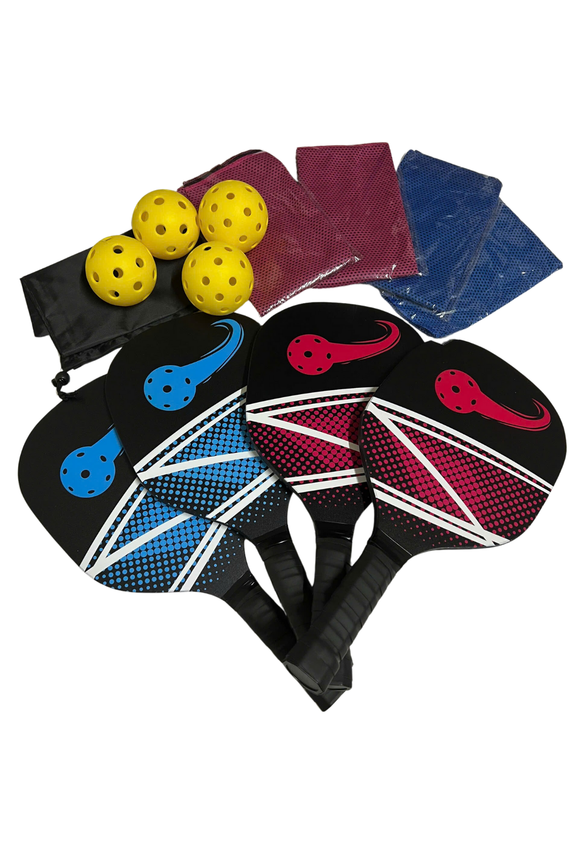 Bộ Vợt Pickleball Paddles mã 215 gồm 4 vợt 4 bóng và 4 túi
