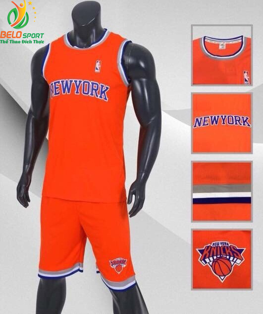 Bộ Quần Áo Bóng Rổ Newyork màu cam