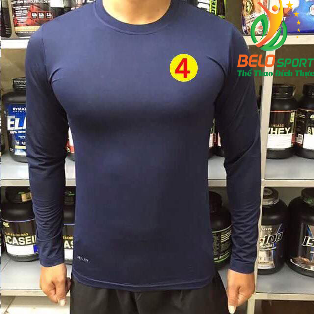 Áo Lót Body Bóng đá Cao Cấp Thun Thái Co Giãn 4 chiều Màu Xanh Tím Than Số 4